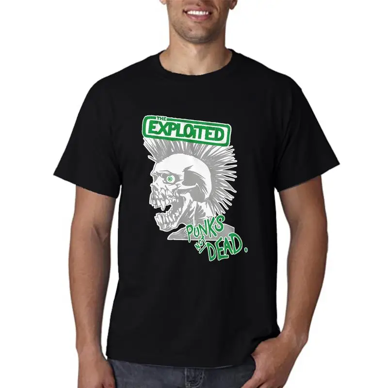 The Exploited t-shirt Punk not Dead Skull Mohican grunge style