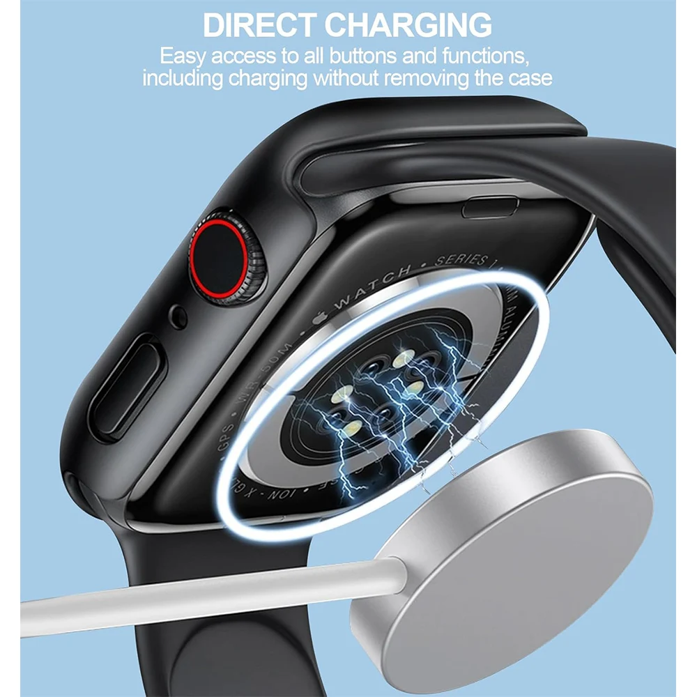 أسود شفاف غطاء لساعة أبل سلسلة 11 10 9 8 الترا 3 SE 2 49 مللي متر 46 مللي متر 42 مللي متر 45 مللي متر 41 مللي متر حامي الشاشة اكسسوارات #2