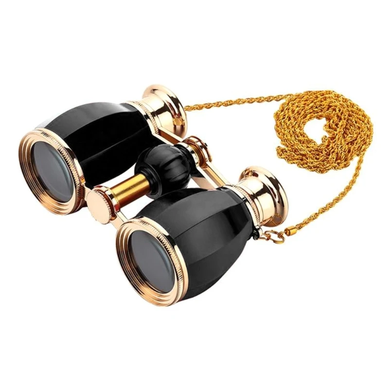 Mini Theater Binoculars with Chain Glasses Binoculars for Adults, Kids, and Women in Musical Event Lightweight 69HD