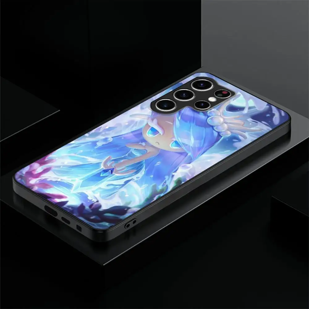 Game Cookie Run Kingdom  Phone Case For Samsung Galaxy S23 S22 S21 S20 Plus Ultra M54 Note20 Soft Black Phone Cover