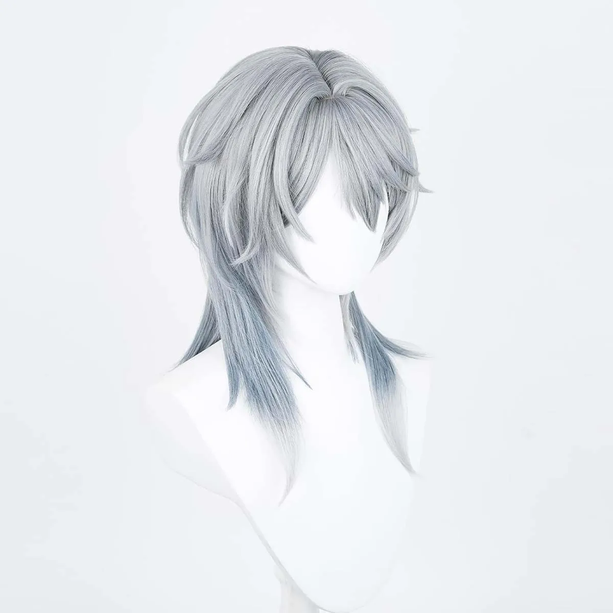 Men Cos Anime Game Party Sunday Harmony Grey Gradient Blue Hair Wig