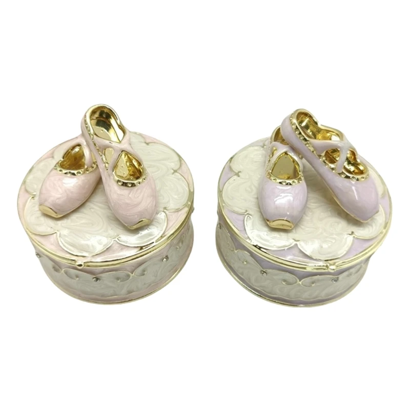 

YUYU Stylish Ballet Shoe Jewelry Holder Multifunctional Ballet Slipper Trinkets Box Delicate Jewelry Protect Container