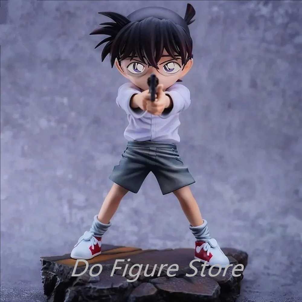 Detective Conan Action Figures Gk Conan Edogawa 18cm Anime Figure Raise A Gun Figurine Pvc Statue Collection Model Ornament Gift