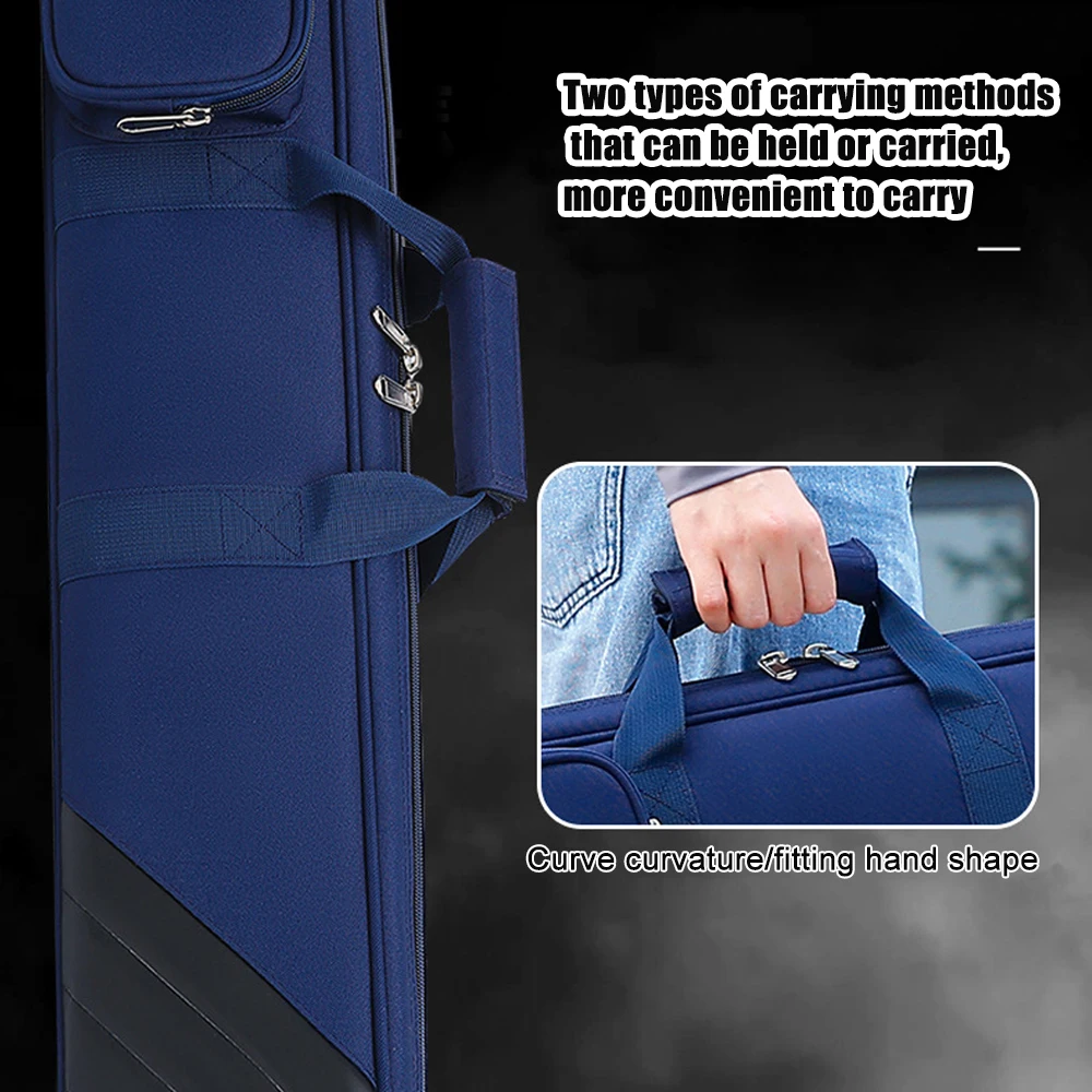 1PC Pool Stick Case 3x4,Sturdy Polyester Pool Cue Carry Bag with Shoulder Strap Handle,Soft Billiard Cue Sling Bag for MenWomen