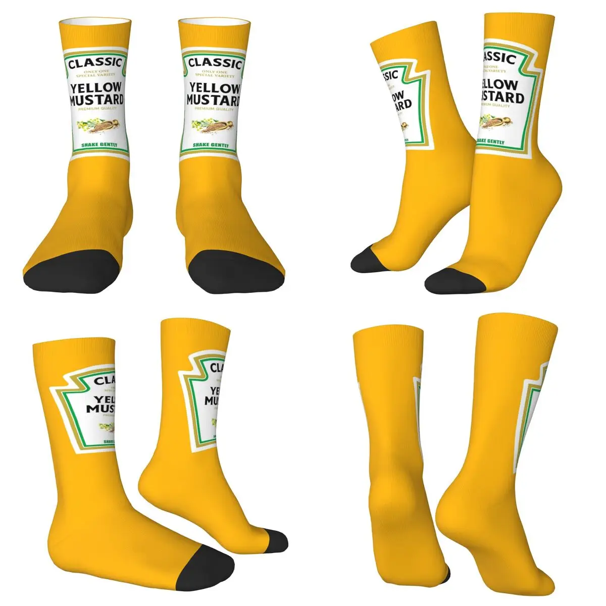 Calcetines de Ketchup de Mayo mostaza, medias absorbentes del sudor Harajuku, calcetines largos para todas las estaciones, accesorios para regalo de cumpleaños Unisex