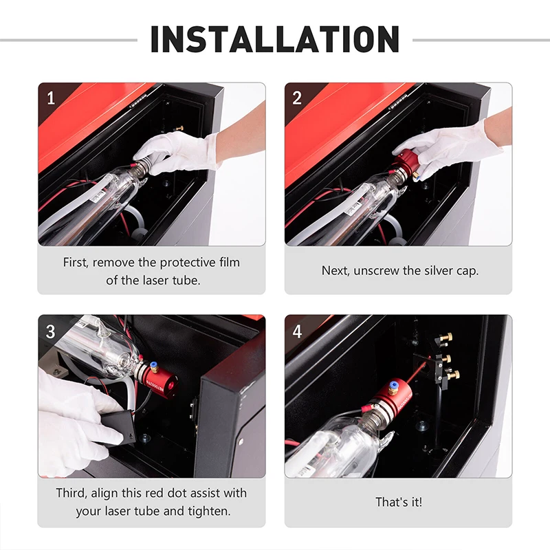 Yongli Factory Direct Supply Co2 Laser Beam Visible Guide Alignment Tool Red Light Indicator Only for Yongli Co2 Laser Tube