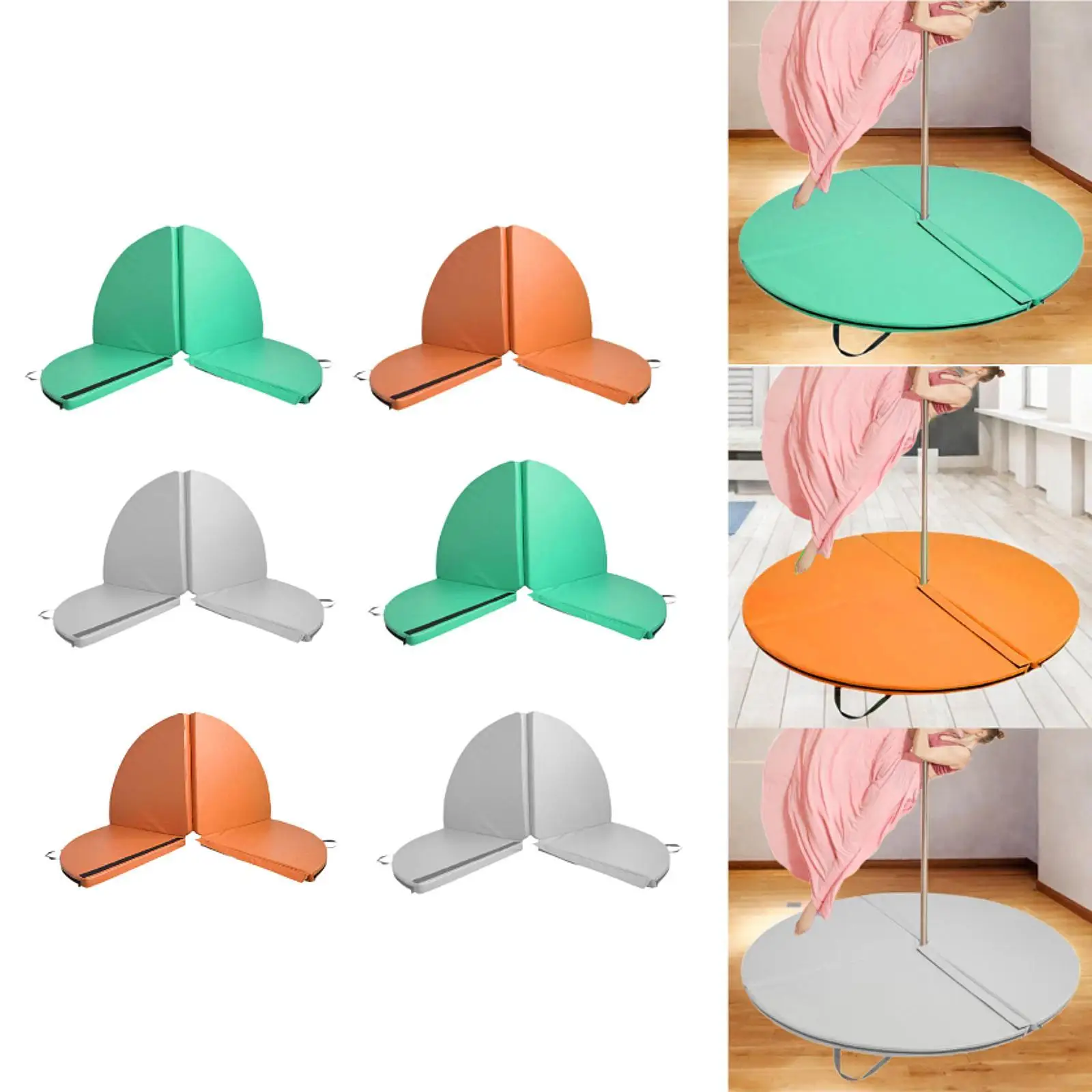 

Folding Pole Dance Mat Floor Protection Dancing Floor Cushion Foldable Yoga Mat for Fitness Pilates Indoor Home Gym Outdoor