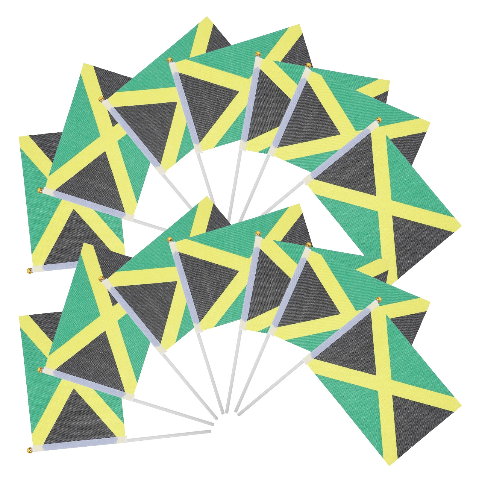 

100 Pcs H Waving Flags Jamaica Mini Sticks Decorations Party Supplies Car Sports Events National Flags Jamaican