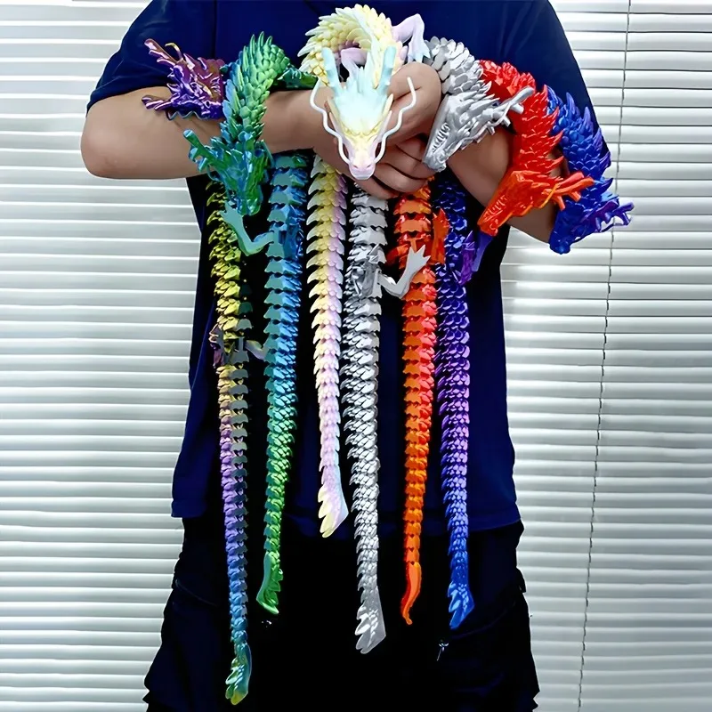 3D-gedruckter Edelstein-Drachen-Kristall-Zappelspielzeug, drehbarer beweglicher Drache, Geschenk für Kinder mit ADHS, perfekt als Geburtstagsgeschenk