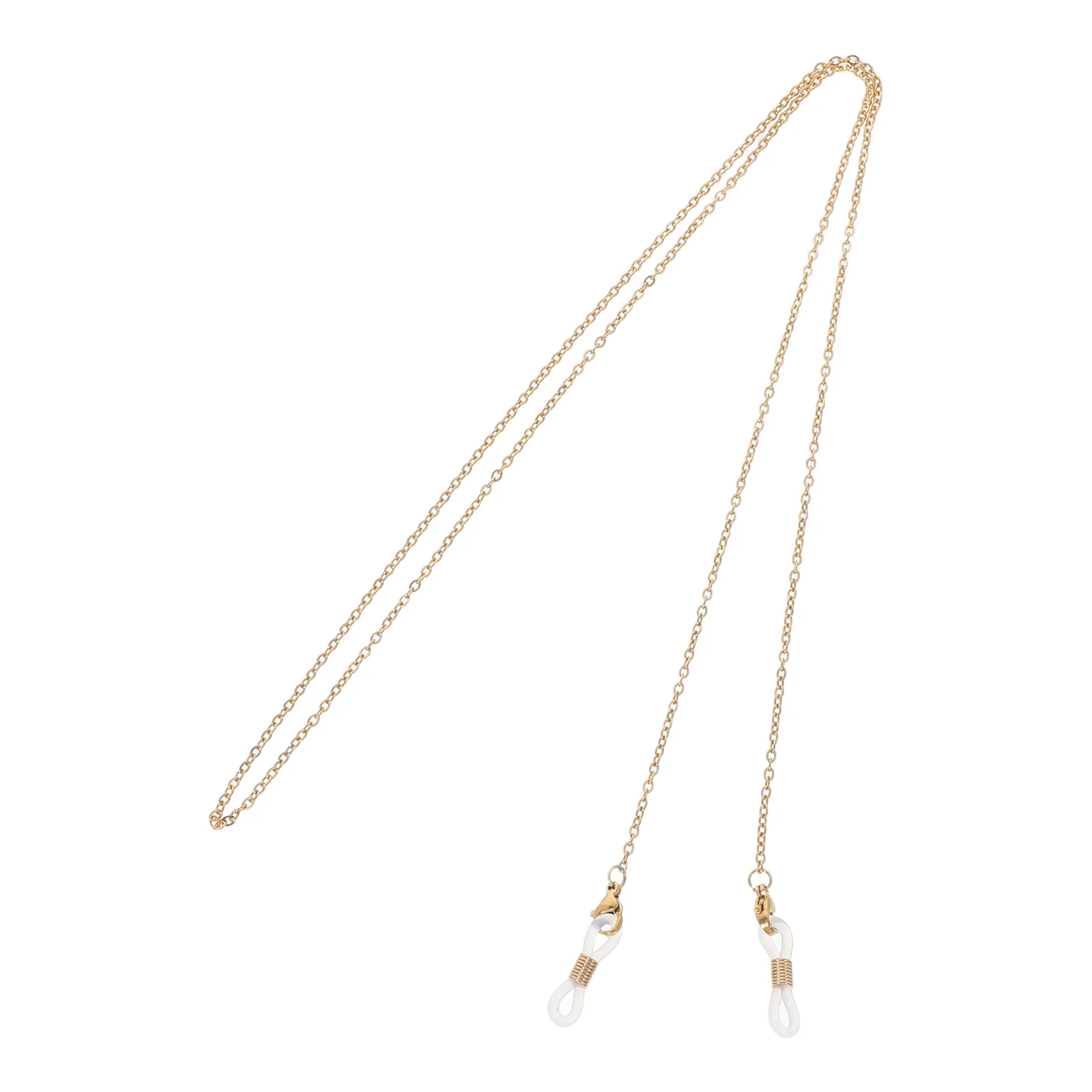

Eyeglasses Chain Stainless Steel 79cm Durable Adjustable Silicone Ends Anti-Slip Glasses Chain for Women Sunglasses Fashion