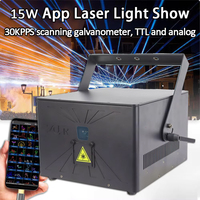 APP 15W Laser Light ILDA 3D Animation Laser Scanner RGB Beam Stage Projector DMX Disco Performance Party Christmas Stage Lights