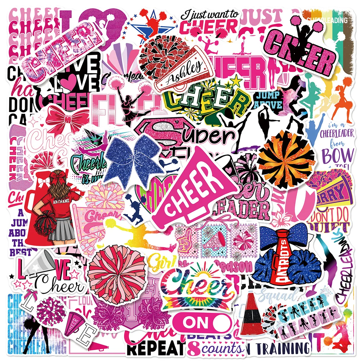 50/100 pezzi adesivi graffiti personalizzati cheerleader bagagli per auto tazze d'acqua adesivi per notebook di cancelleria per scooter