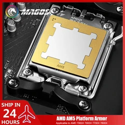 AM5 Thermal Paste Guard For AMD 7950X 7900X 7700X 7600X CPU Armor Pure Copper Fastener, Anti-Bending Back Plate Shell Rad