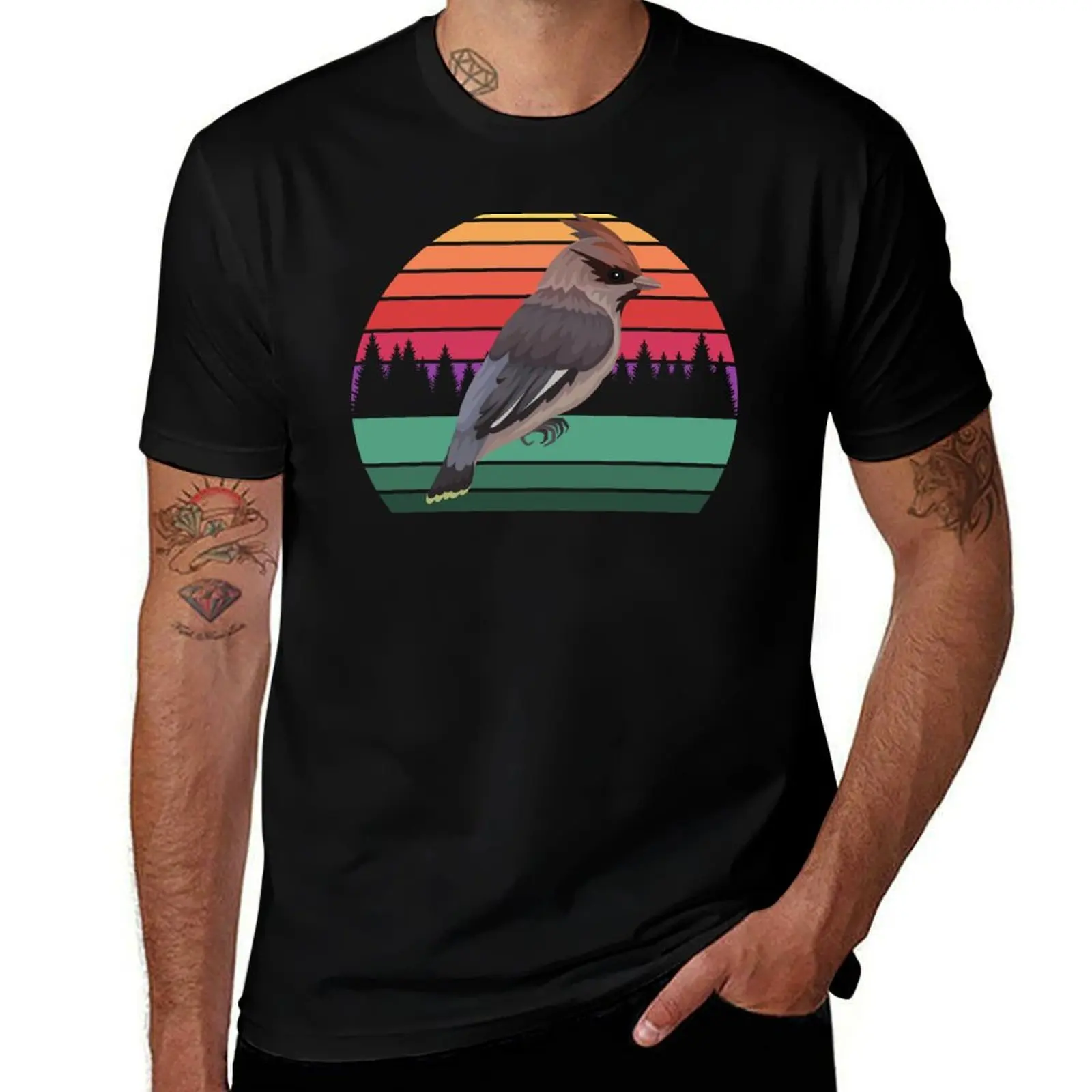 Cedar Waxwing Shirt , Gift Birdwatching Shirt T-Shirt Casual Loose Fit Short Sleeve T-Shirt