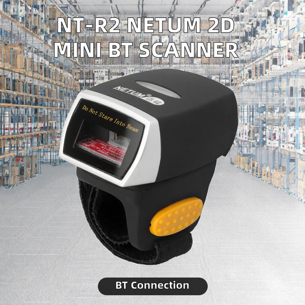 NT-R2 NETUM Mini 2D Wireless لماسح الباركود الدائري Bluetooth المتوفر في المخزون