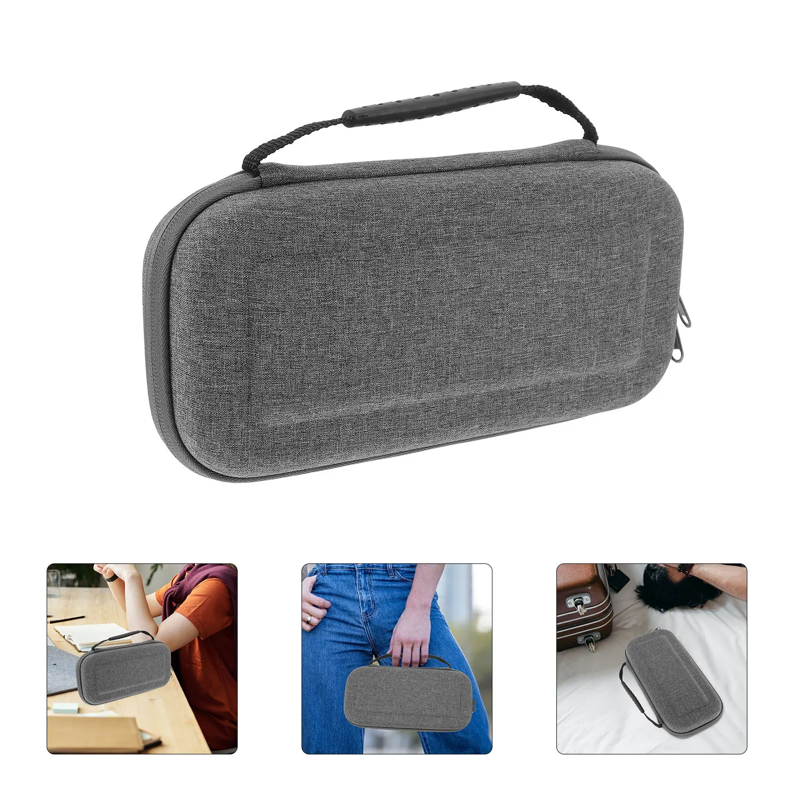 

Game Console Carrying Case Eva Hard Shell Portable Protective Bag Compatible for Switch Easy Travel Storage Organizer Small