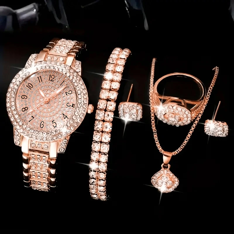 6Pcs Women Wrist Watch, Light Luxury Temperament, Preferred Gift For Ramadan Presents, Easter, Halloween, Birthday Party