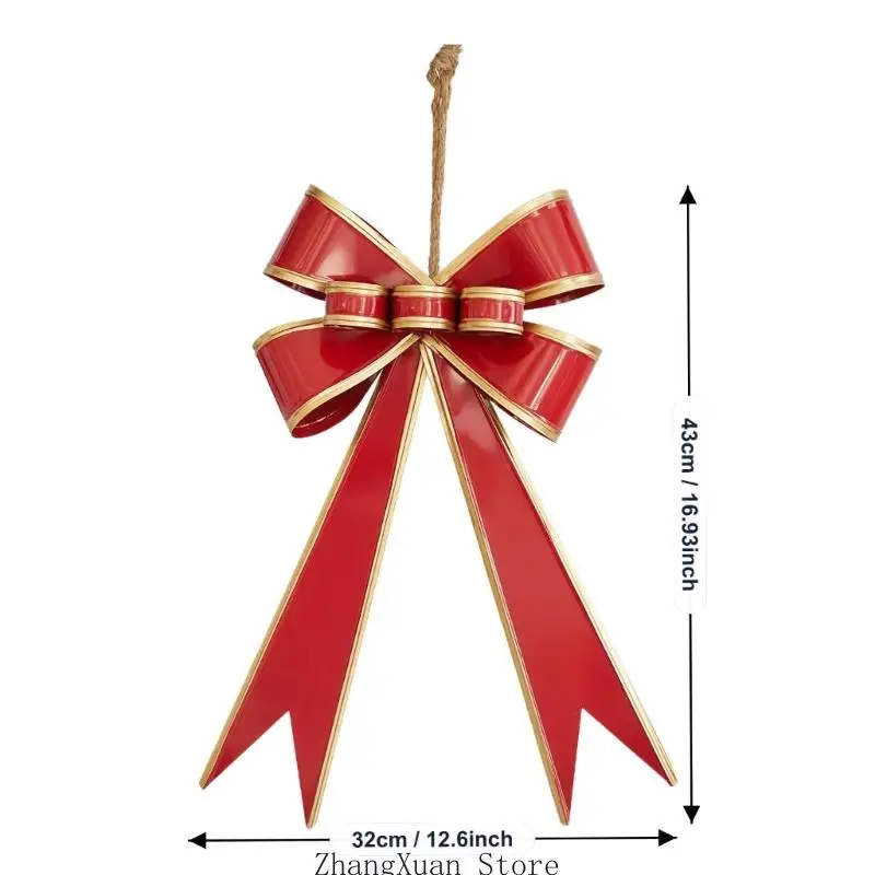 Weihnachtsbaum-Eisen-Schleife zum Aufhängen, Ornament für Einzelhandelsfenster und Geschenkdisplays, 3 x – Detail 8