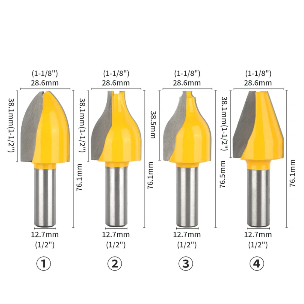 8mm 12mm 12.7mm Shank Raised Panel Bit Router Bit Carbide Cutter Woodworking Milling Cutters for Wood Bit Face Mill Tools