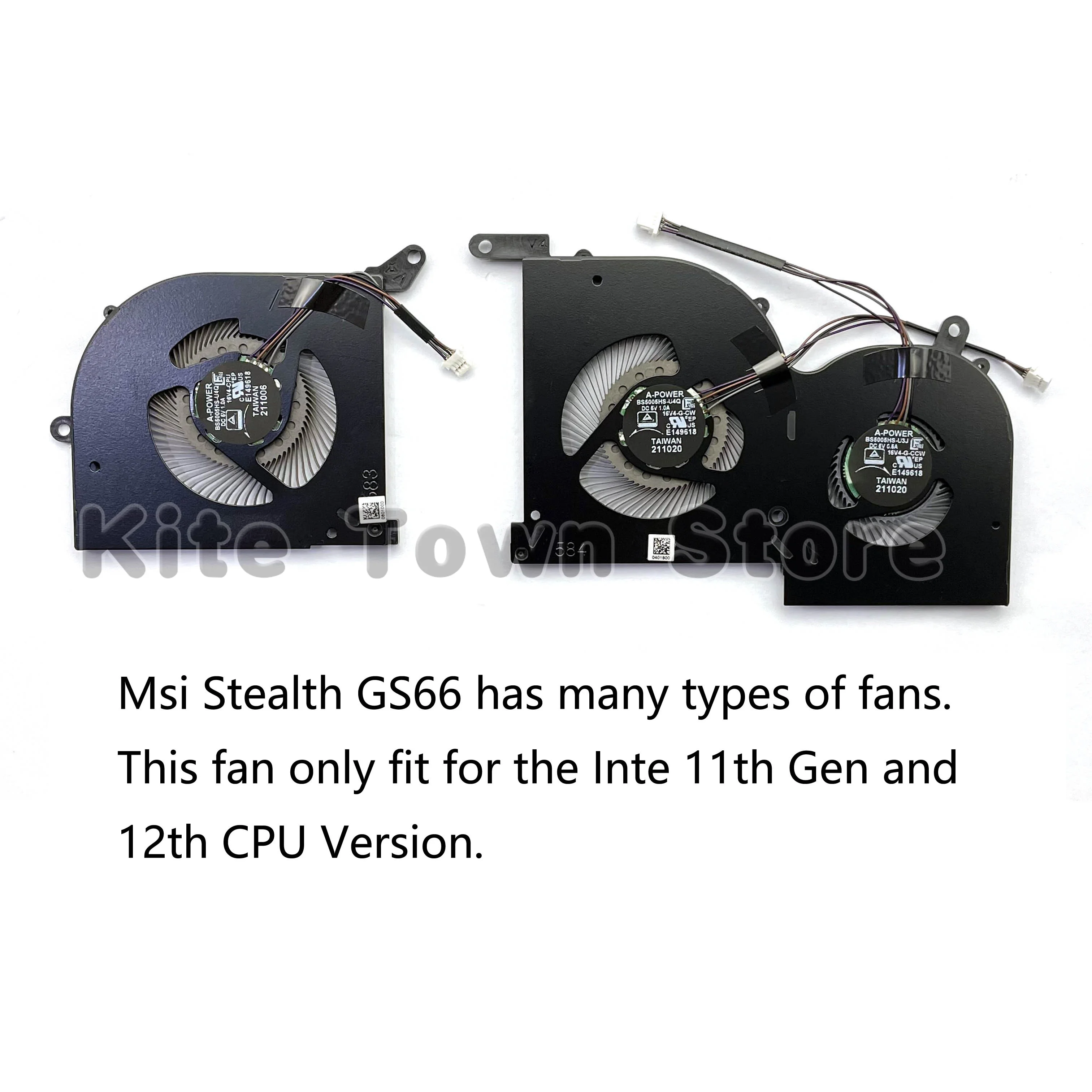 وحدة معالجة مركزية وحدة معالجة مركزية ومروحة تبريد لأجهزة MSI ، Stealth ، GS66 ، 11UG ، 11UH ، 11UH ، 12UGS ، 12UHS ، بادة ، 16v4 CPU ، 108 ، جديدة