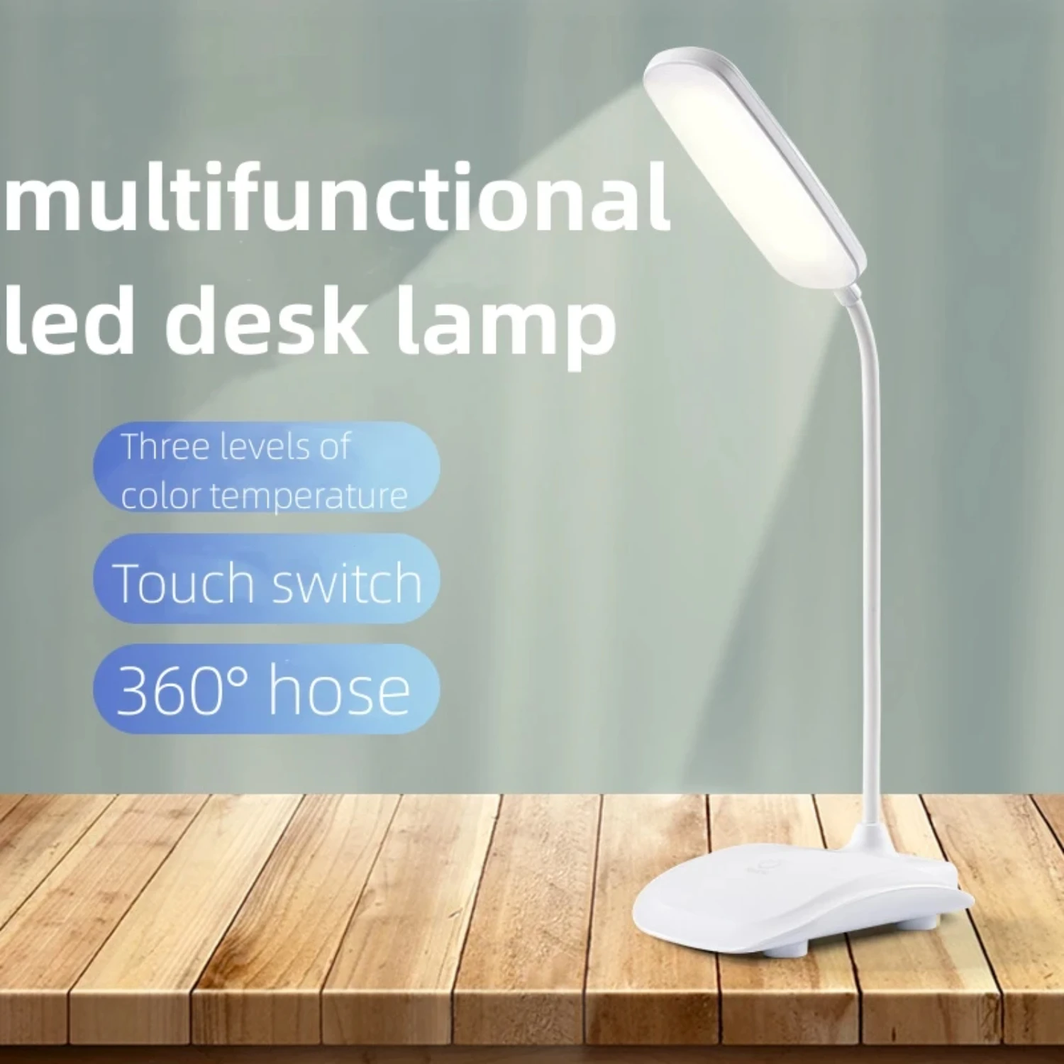 Stylish and compact rechargeable desk lamp with advanced eye protection, perfect for late-night studying in the bedroom. Enhanci