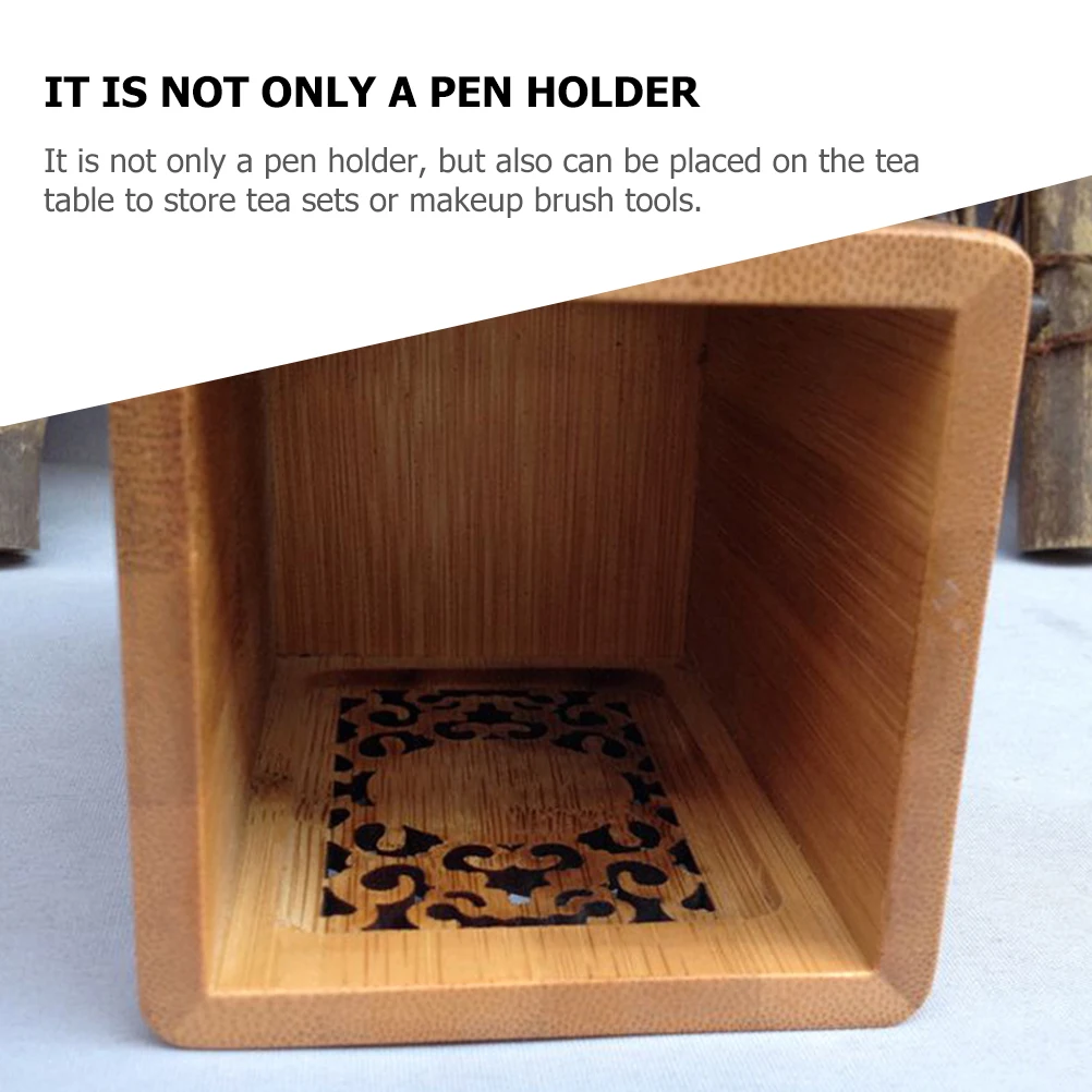 

Desk Organizers and Accessories Pen Holder Nice Simple Style Multifunctional Bamboo Office