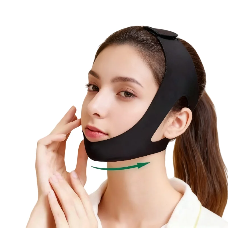 Driehoekige anti-snurkband Ademhalingshoudingcorrectieriem Kinsteun Hoofdband Ademend Comfortabel Vaste mond Vrije maat