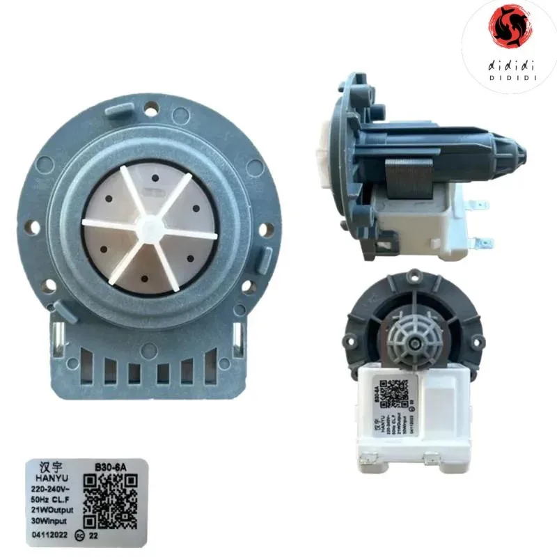 

XMSJ Used For Midea Washing Machine Drain Pump Motor B30-6A 220-240V 50HZ Drum Washer Drainage Parts DD