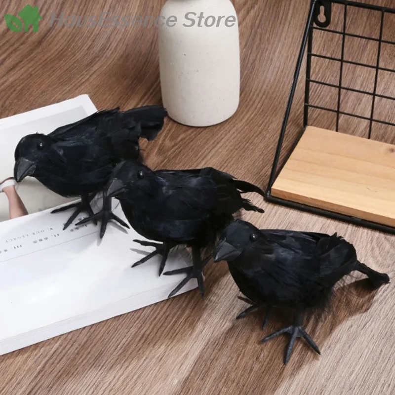 ※Simulation Black Crow Raven Bird Repellent Pest Control PigeonRepellent Yard Decor Outdoor Decoracion Exterior
