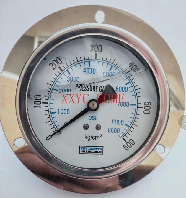 

axial belt edge shock-resistant pressure gauge 40mpa/60mpa 400KG/center thread 3 points G3/8