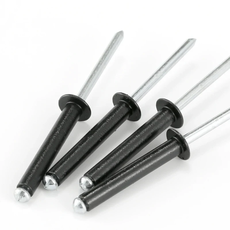 

Black Aluminum Dome Head Pop Rivets Self Plugging Blind Rivets 2.4mm 2.8mm Size 4 6 8 9 10 12mm for Vehicle Furniture Industrial