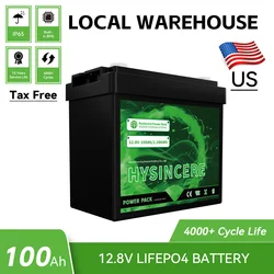 HYSINCERE 12V 100Ah LiFePo4 Battery Pack Built-in BMS for Solar Rv Home Energy Storage Cell New Lithium Iron Phosphate Batteries