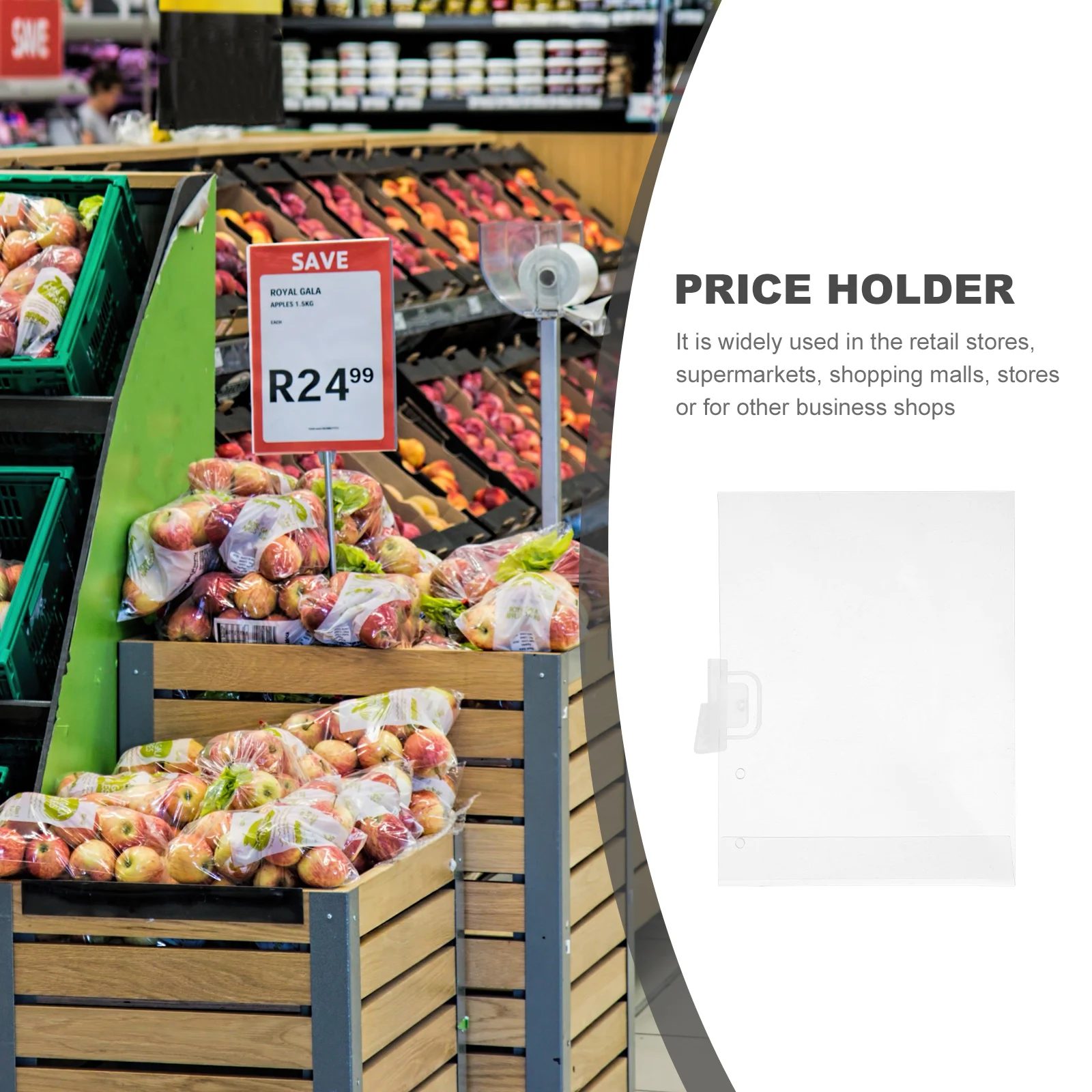 

10 Pcs Tag Plastic Basket Label Holder Sign Stand Pricing Sticker Transparent Pvc