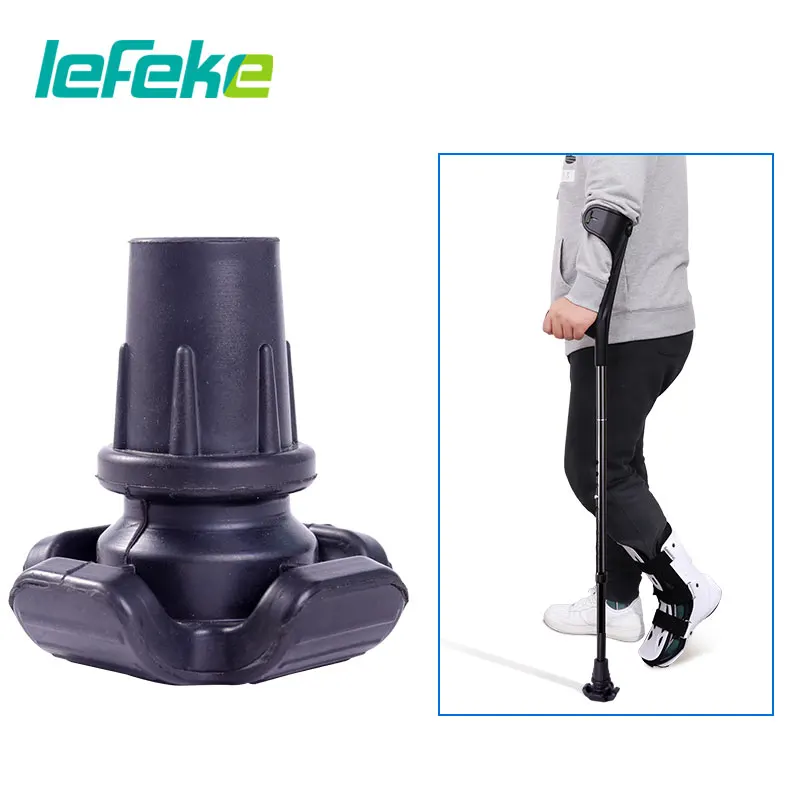 Lefeke Non-slip Crutch Foot Cover Large Foot Pads Walker Stable Foot Cushion Replacement Foot Mat