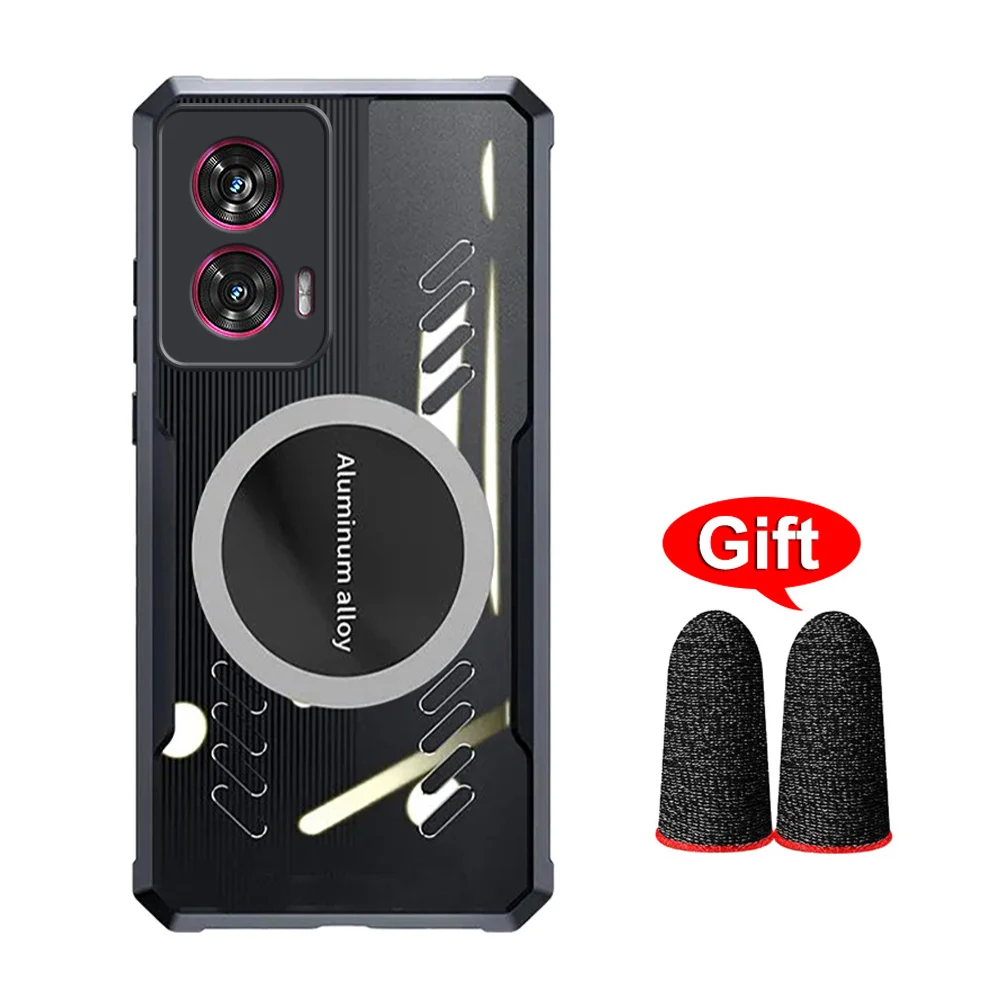 

For Moto Edge 50 Fusion Case Aluminum Alloy Heat Dissipation Shell For Moto rola Edge50 Fusion Graphene Cooling Cover Edge50