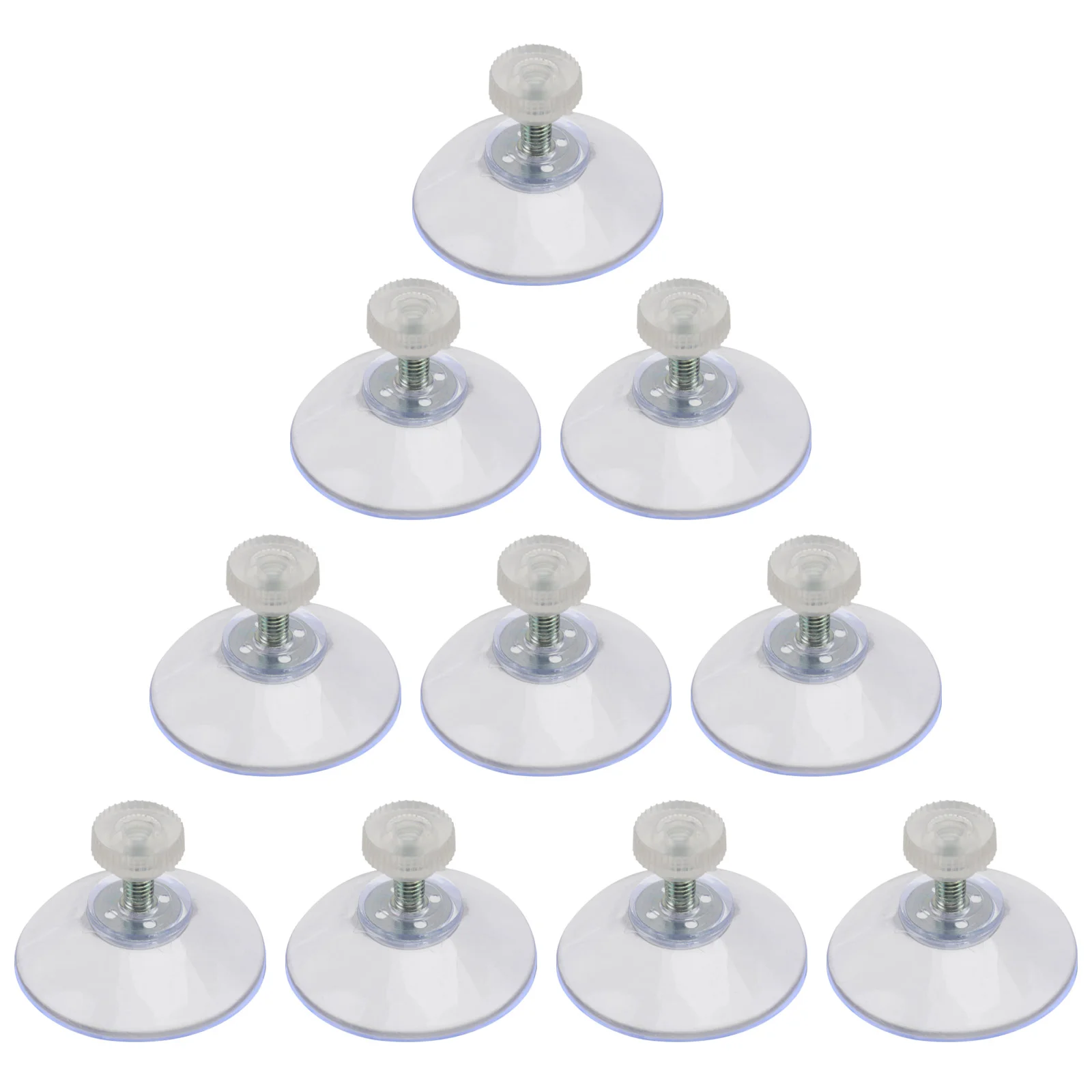 

10 PCS Coat Hanger Screw Suction Cup Hooks Garment Rack Heavy Plastic Hand Tighten Sucker Glass Surface