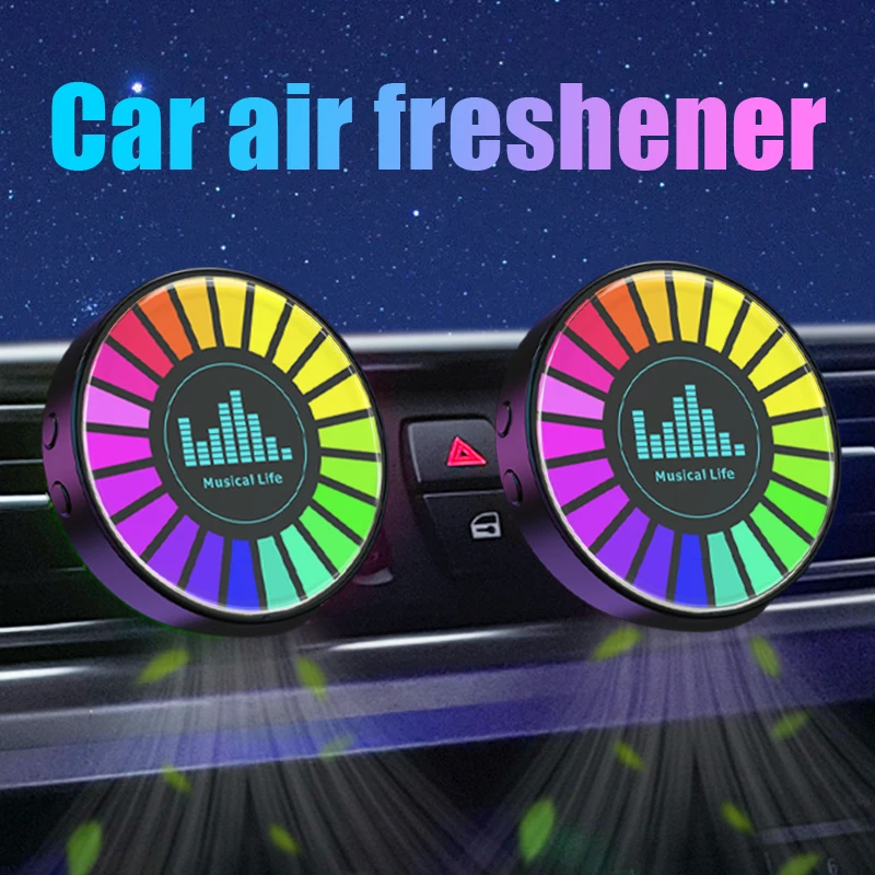 car air fresheners music rhythm lamp atmosphere light RGB LED USB vent perfume diffuser accsesories interiors decoration aroma