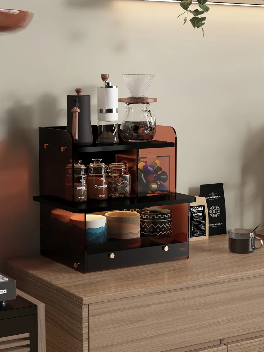 

Акриловая многоуровневая подставка для чашек на стол, органайзер для кофейных чашек, простая универсальная подставка для экономии места