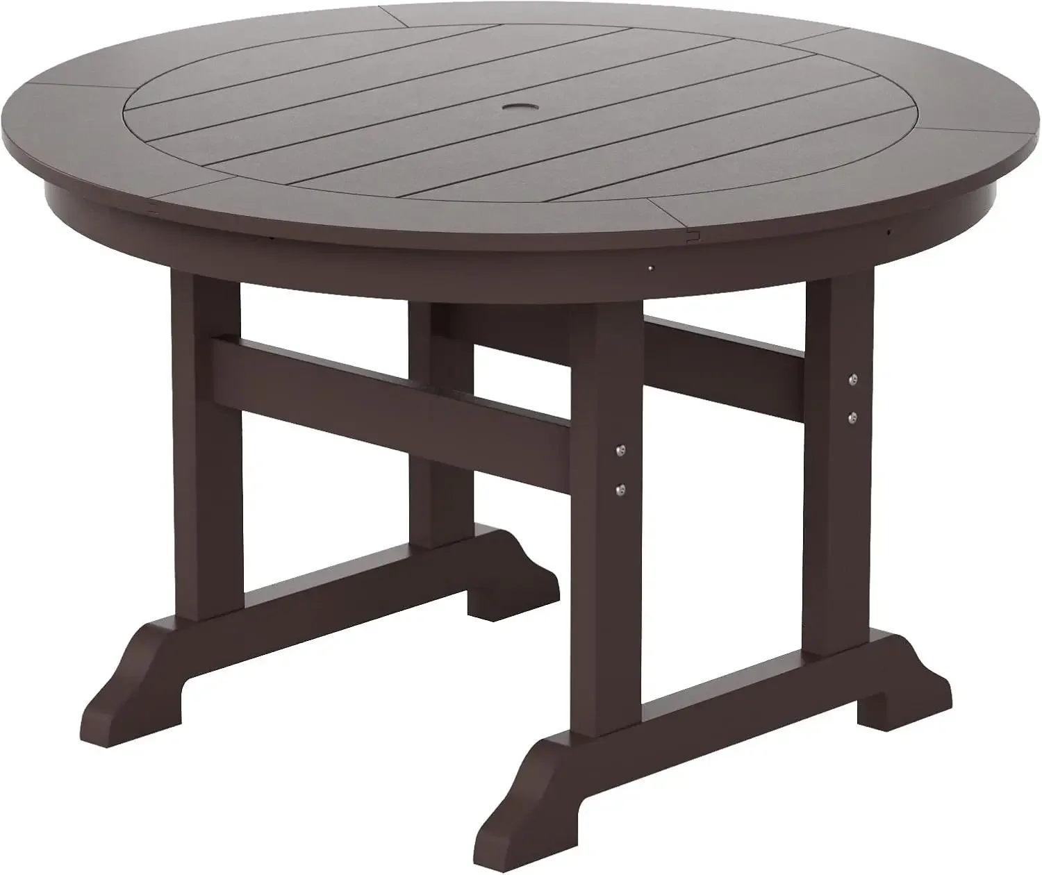 Malibu Patio Dining Table, All Weather Poly Lumber Adirondack 47