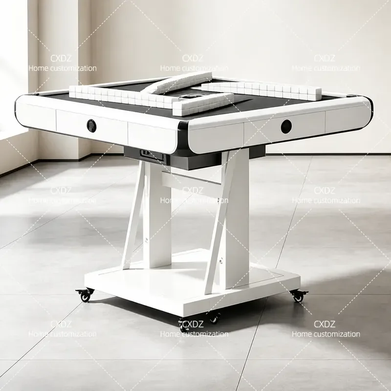 Fully Automatic Folding Mahjong Table Dual Purpose Electric Dining Table Silent Roller Coaster Design Commercial Household