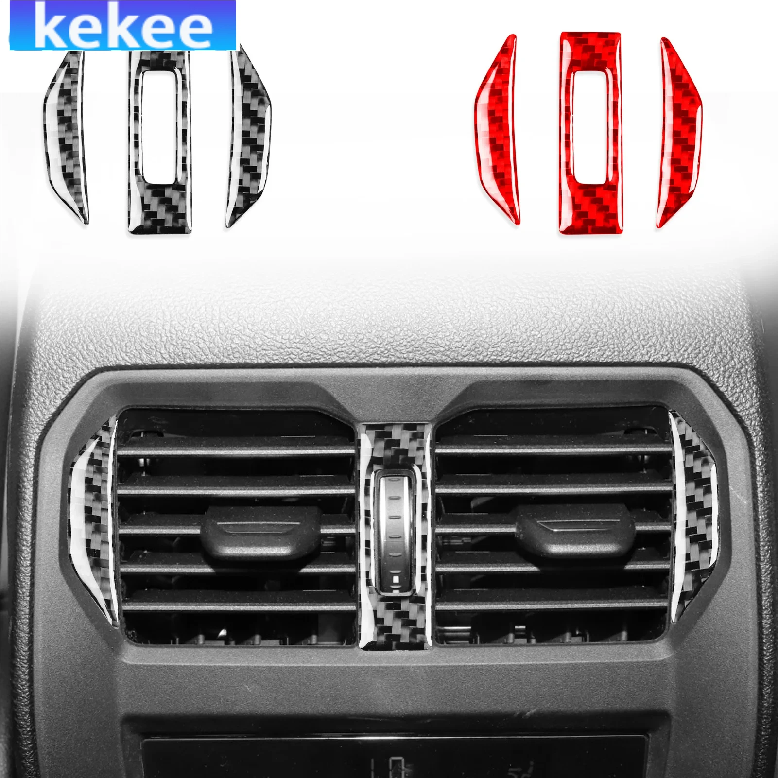 

For BMW 4 Series G22 G23 G26 2021-2024 Carbon Fiber Rear Center Air Outlet Control Interior Car Accessories Cover Stickers Trim