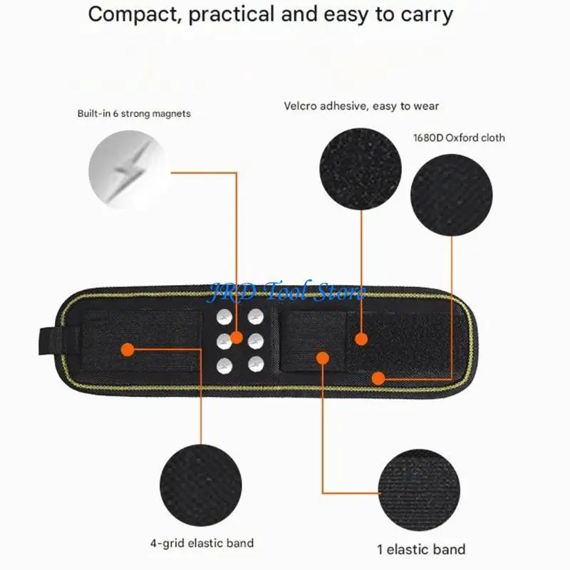A2UD الثقيلة معصمه المغناطيسي أداة متعددة المقصورات حامل حزام قابل للتعديل