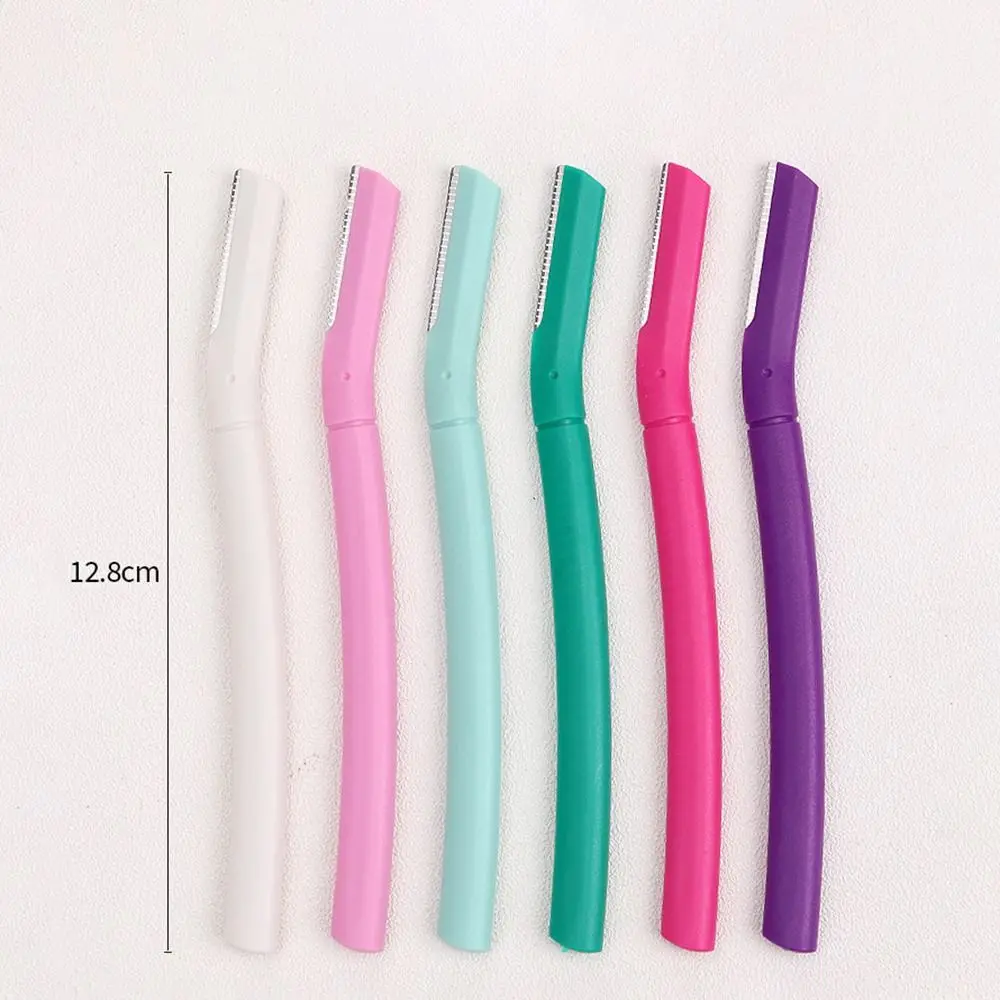 Rasoio per sopracciglia portatile con manico dritto macro Rasoio per sopracciglia multifunzione antiscivolo Strumenti per trucco multiuso durevoli Ragazza