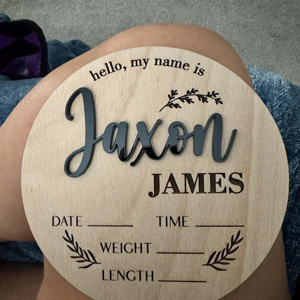 1Pc Custom Baby Announcement S - Home Decor Product ulasan dan harga