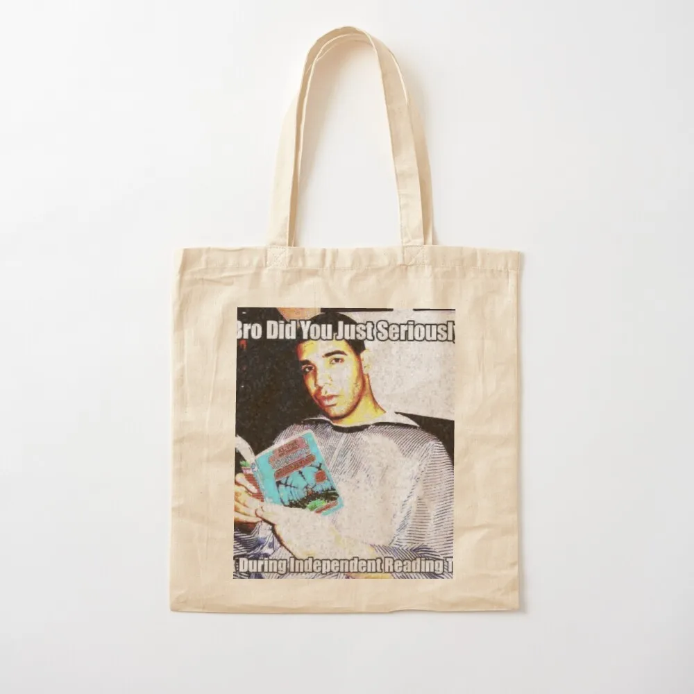 Drake reading Tote Bag personalized tote bag Woman shopper bag hand ladies Canvas Tote