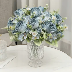 Kunstbloemen Zijden Rozen Boeket Home Decor Simulatie Bloem Kimberley Rose Bud Hortensia Woonkamer Decoratieve Bloemist