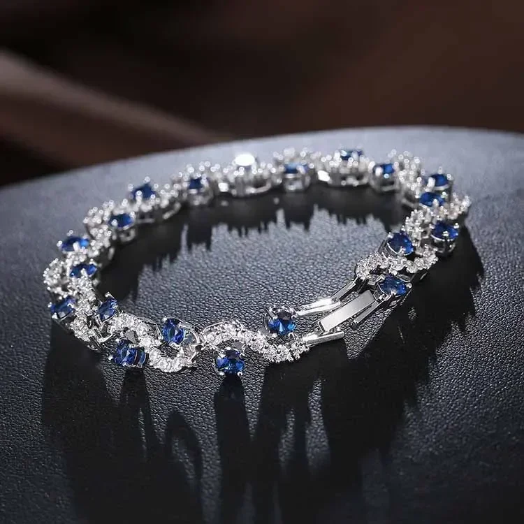 

High Quality 2 Color Mona Lisa Zircon Bracelet for Women Crystal from Austrian CZ Stones Special Store