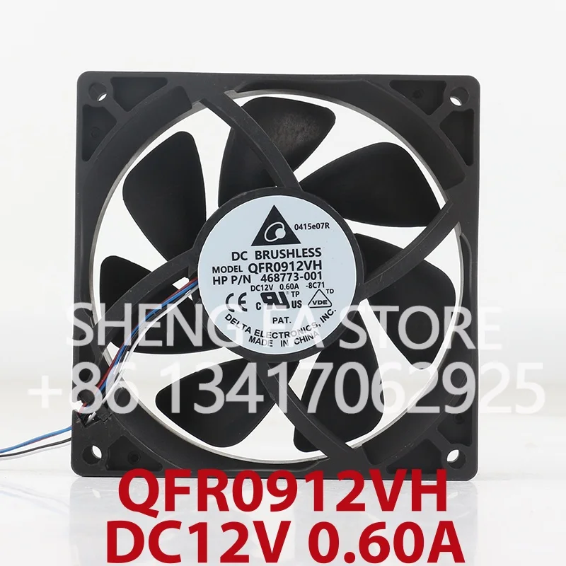 Delta 5V 24V 48V DC12V 0.60A AC EC 9025 90X90X25MM 9CM Speed regulation PWM Computer Four-wire double ball QFR0912VH cooling fan