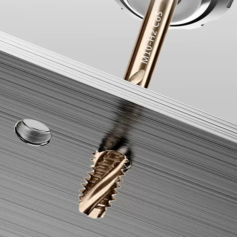 Kobalt-Schraubgewindebohrer-Bohrer M35 HSS-CO Spiralnut Metrisch M3-M12 Maschinengewindebohrer Rechtshänder für Edelstahl und Metall – Detail 4