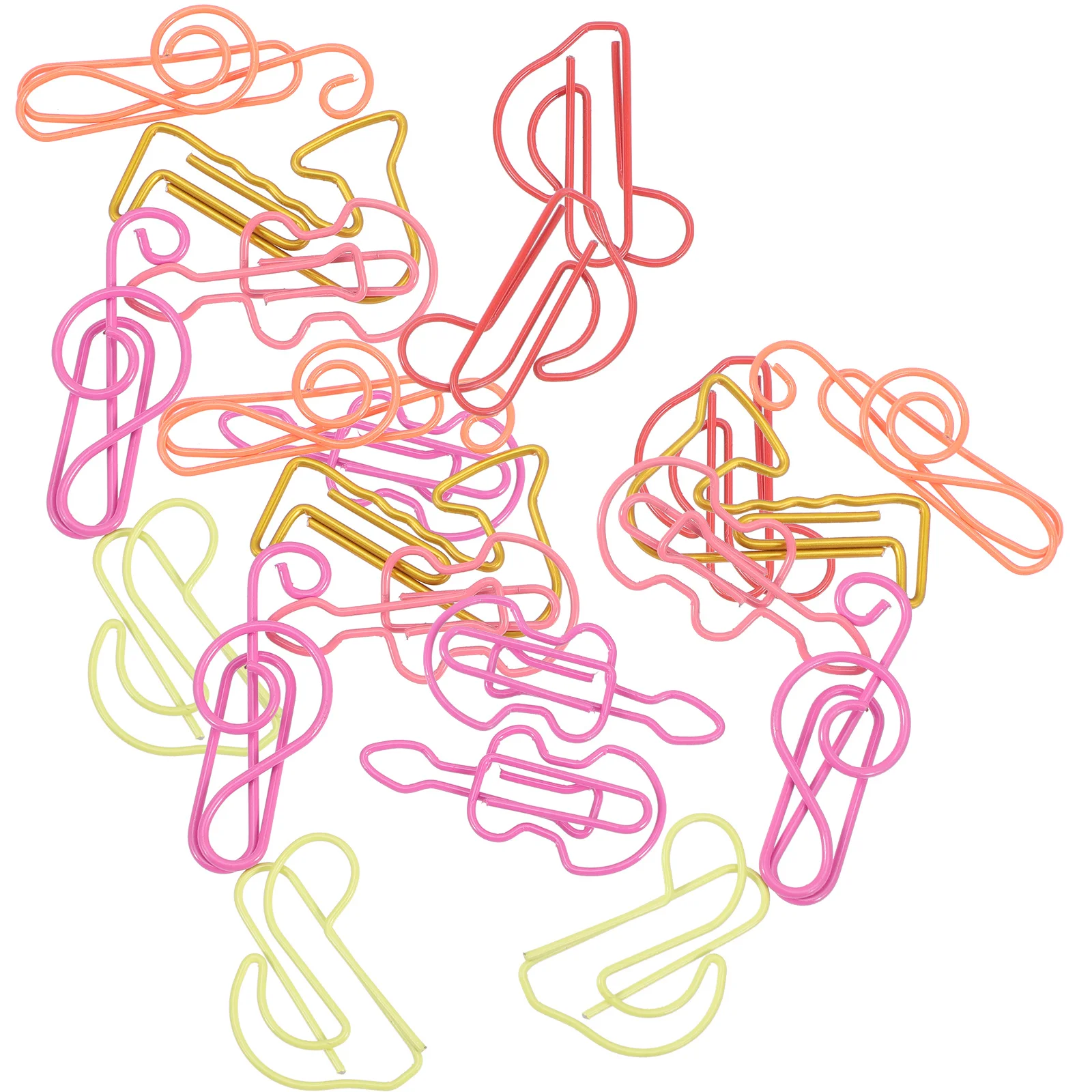 60pcs Colorful Paper Clips Cartoon Shaped Metal Paperclips For Office School Supplies Document File Holder Memo Photo Bookmark